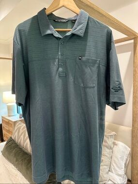 Travis Mathew Men's Polo Shirt in Slate Green